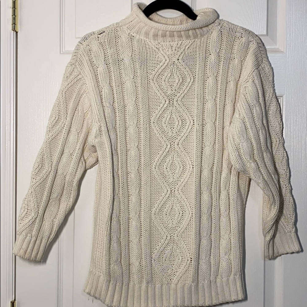 COPY - Girls ivory knit sweater.